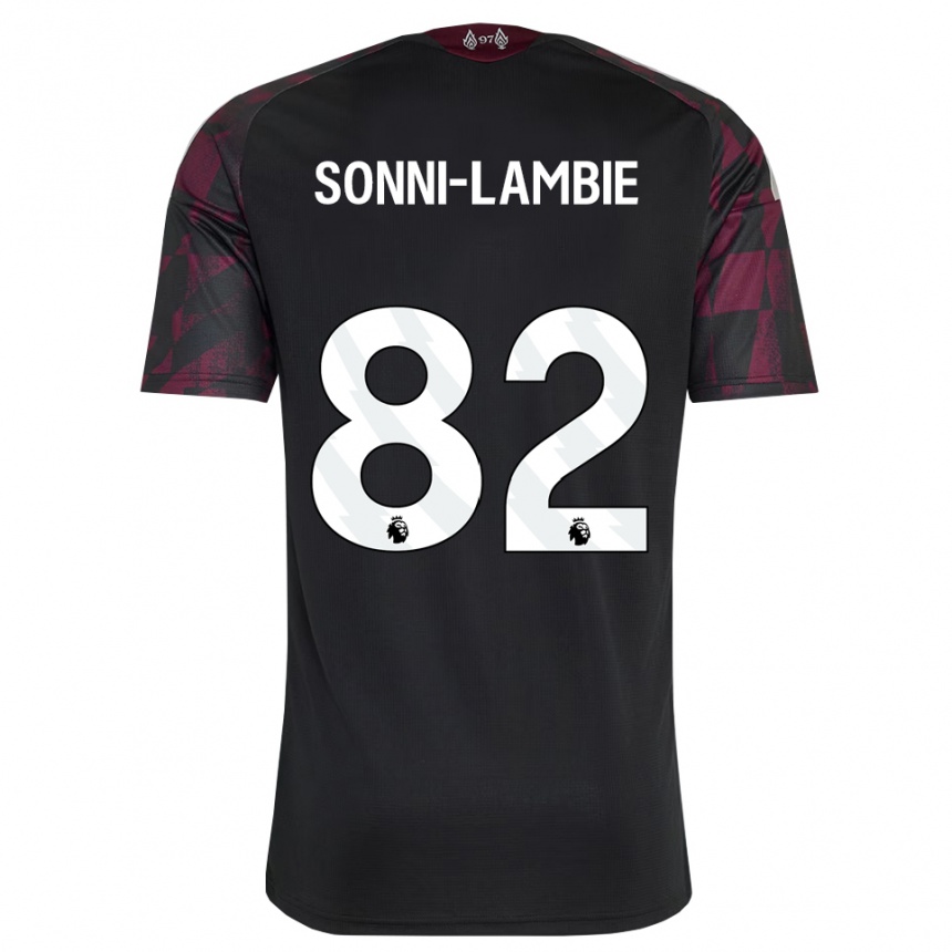 ילדים כדורגל Joshua Sonni-Lambie #82 שחור לבן סגול ג'רזי קיט שלישי 2026/27