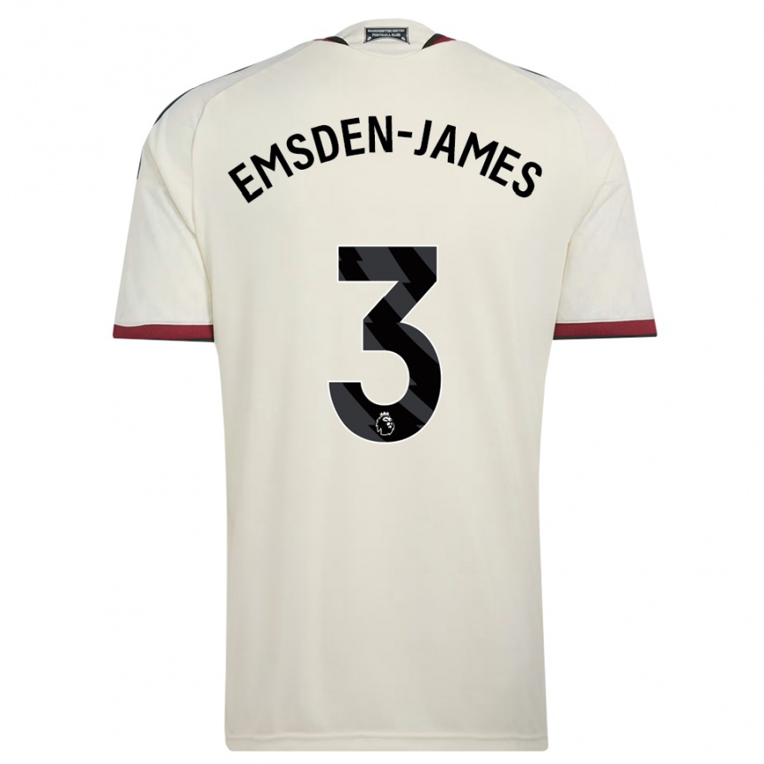 ילדים כדורגל Harley Emsden-James #3 בז' שחור אדום ג'רזי קיט שלישי 2026/27