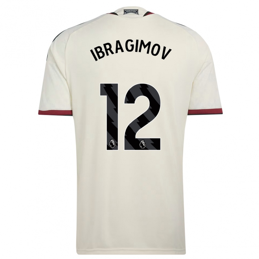 ילדים כדורגל Gazi Ibragimov #12 בז' שחור אדום ג'רזי קיט שלישי 2026/27