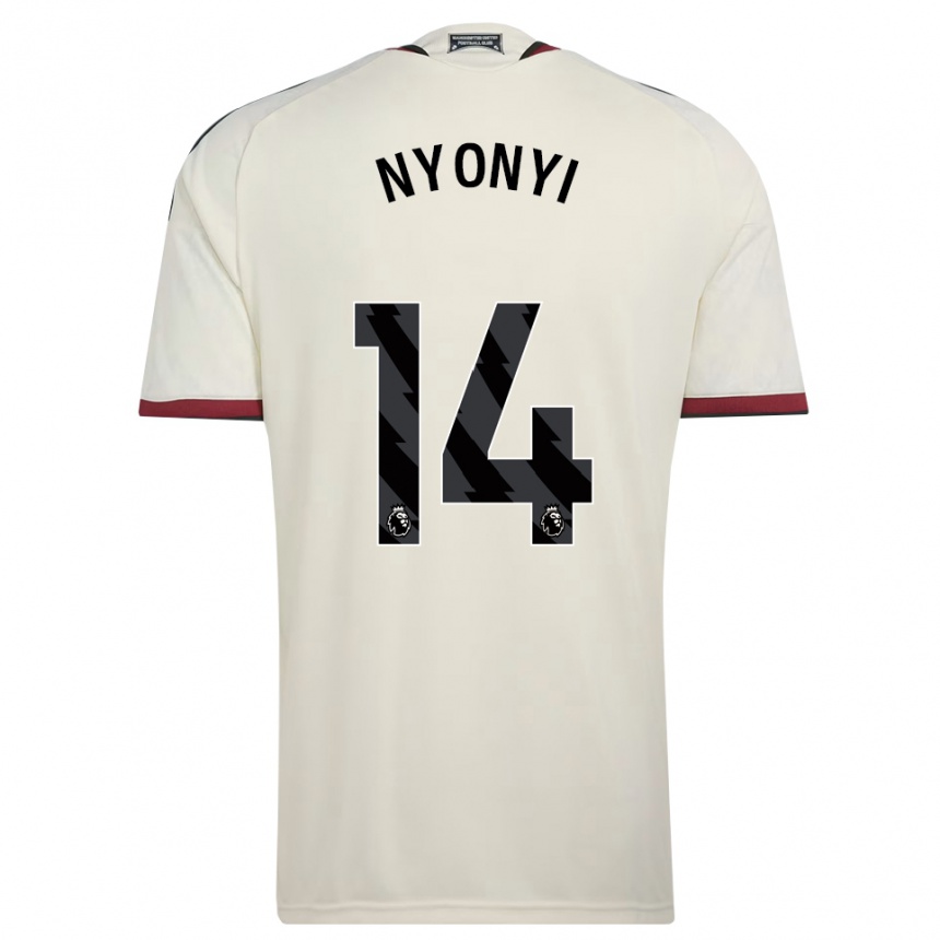 ילדים כדורגל Brian Nyonyi #14 בז' שחור אדום ג'רזי קיט שלישי 2026/27