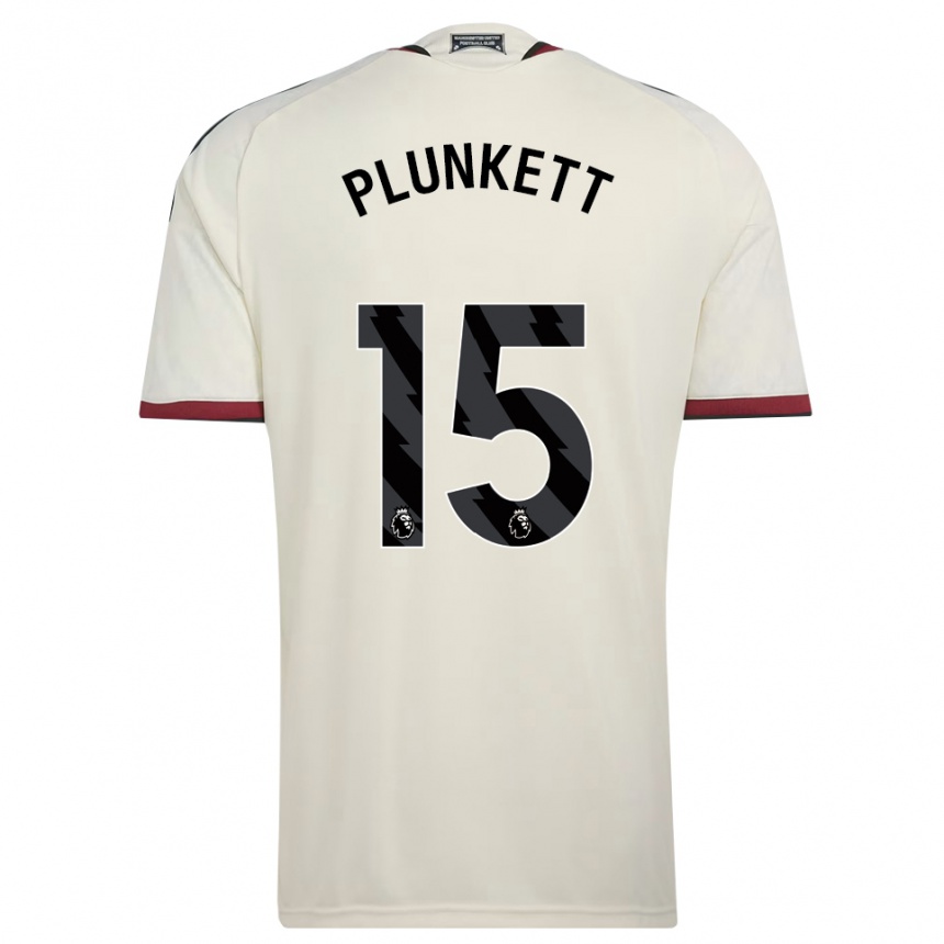ילדים כדורגל Dante Plunkett #15 בז' שחור אדום ג'רזי קיט שלישי 2026/27