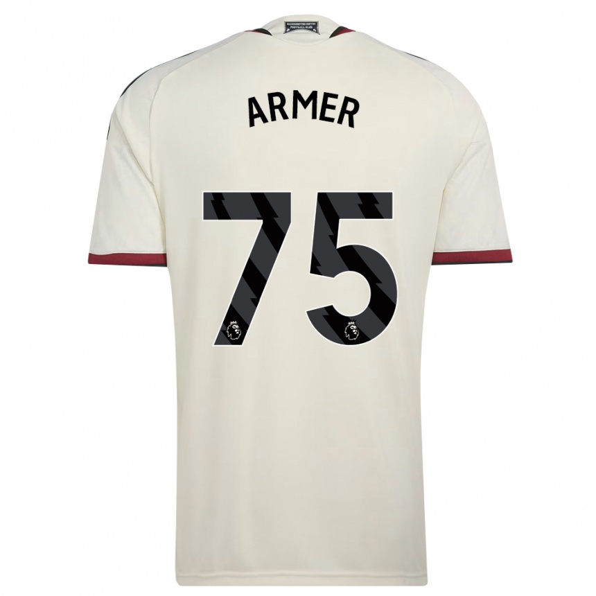 ילדים כדורגל Daniel Armer #75 בז' שחור אדום ג'רזי קיט שלישי 2026/27