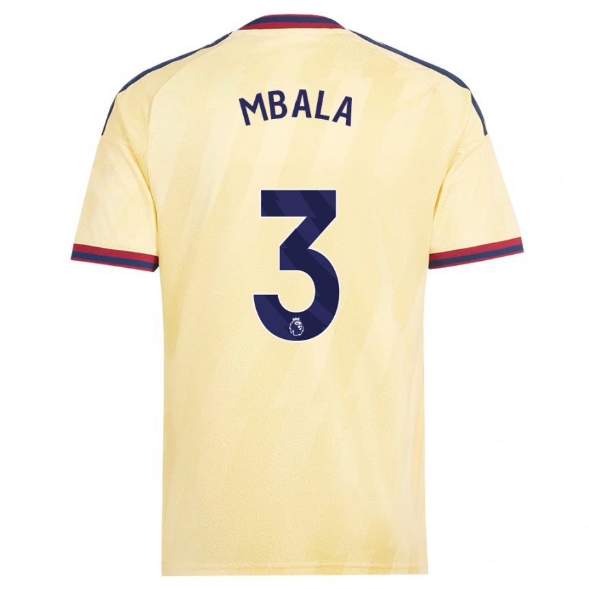 ילדים כדורגל Elyon Mbala #3 צהוב בהיר כחול חצות ג'רזי קיט שלישי 2026/27