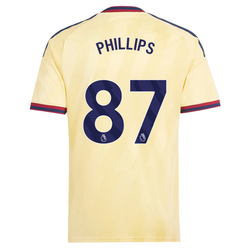 ילדים כדורגל Bowen Phillips #87 צהוב בהיר כחול חצות ג'רזי קיט שלישי 2026/27