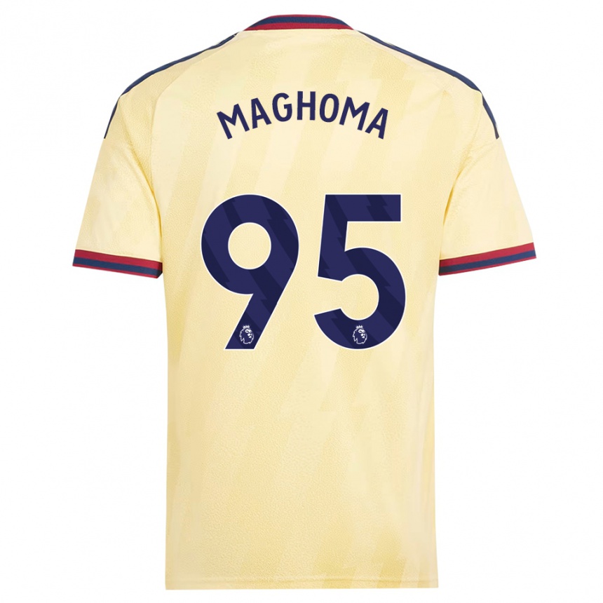 ילדים כדורגל Jaden Maghoma #95 צהוב בהיר כחול חצות ג'רזי קיט שלישי 2026/27