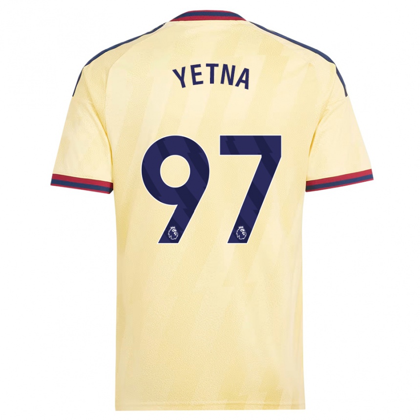 ילדים כדורגל Mikael Yetna #97 צהוב בהיר כחול חצות ג'רזי קיט שלישי 2026/27