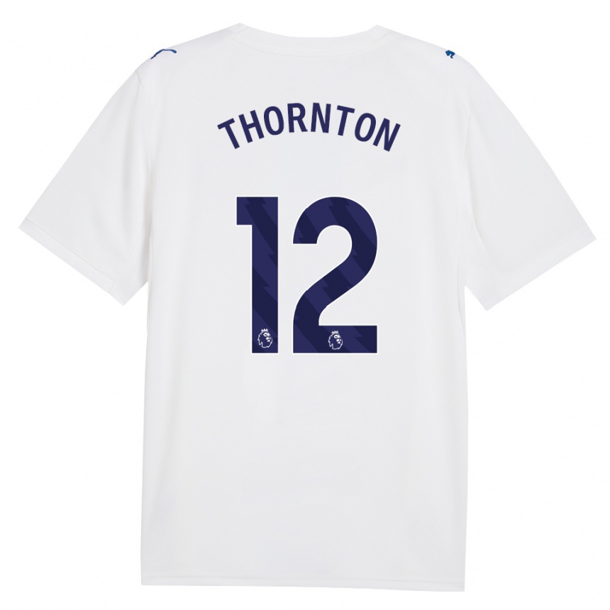 ילדים כדורגל Archie Thornton #12 צי כחול לבן ג'רזי קיט שלישי 2026/27