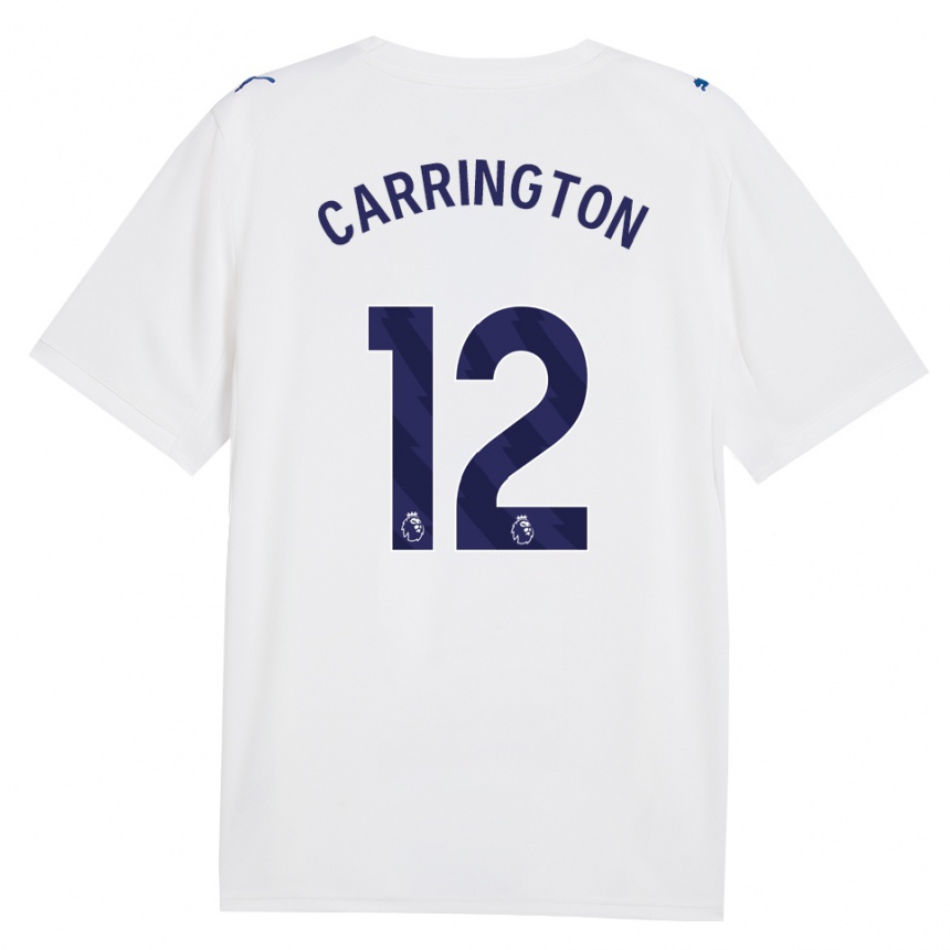 ילדים כדורגל Theo Carrington #12 צי כחול לבן ג'רזי קיט שלישי 2026/27