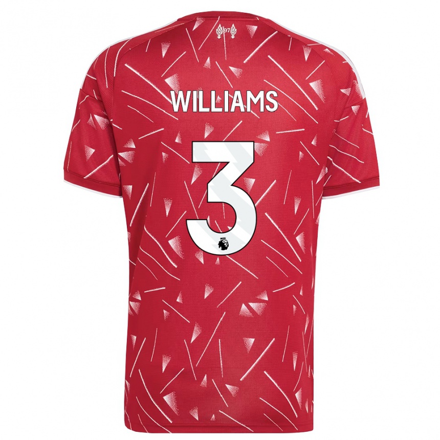 גברים כדורגל Cameron Williams #3 לבן אדום ג'רזי ביתית 2026/27