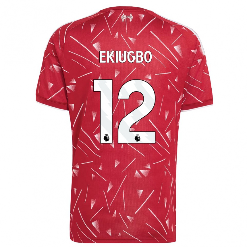 גברים כדורגל Shadrach Ekiugbo #12 לבן אדום ג'רזי ביתית 2026/27