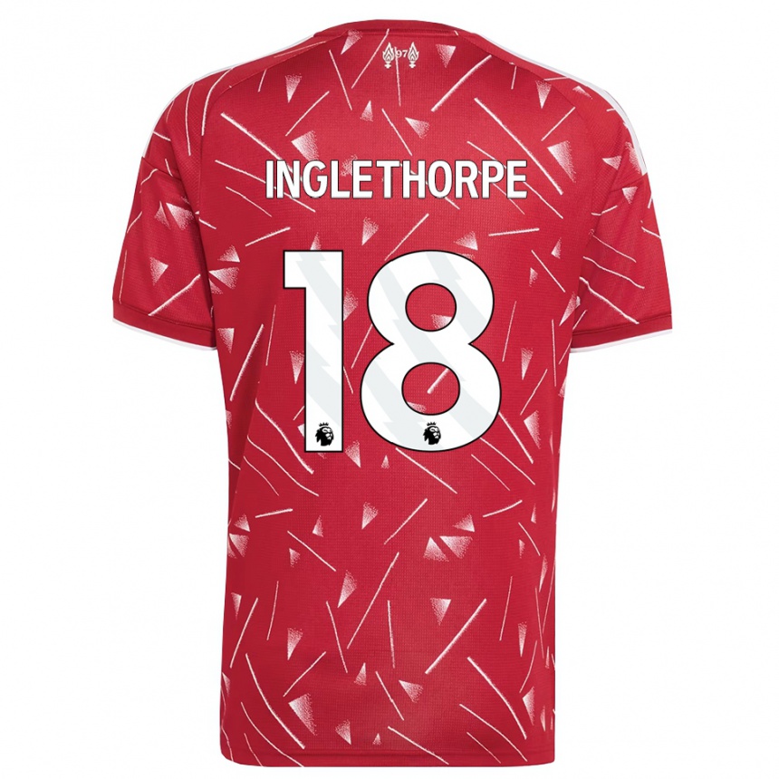 גברים כדורגל Finn Inglethorpe #18 לבן אדום ג'רזי ביתית 2026/27
