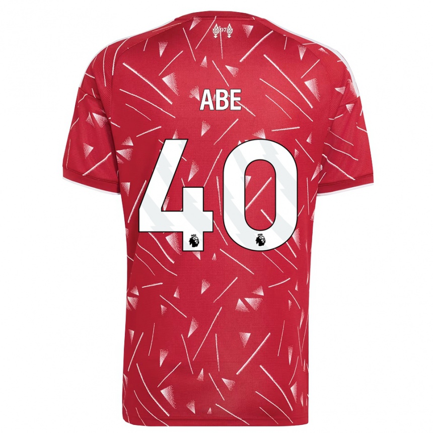 גברים כדורגל Joshua Abe #40 לבן אדום ג'רזי ביתית 2026/27