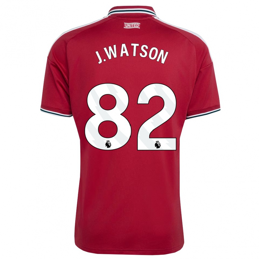 גברים כדורגל Jacob Watson #82 אדום צהוב לבן ג'רזי ביתית 2026/27