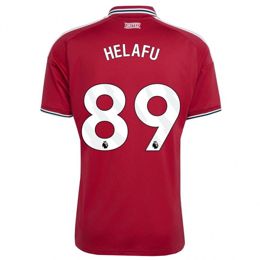 גברים כדורגל Yuel Helafu #89 אדום צהוב לבן ג'רזי ביתית 2026/27