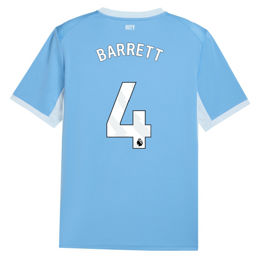 גברים כדורגל Marlow Barrett #4 כחול שמיים בהיר לבן ג'רזי ביתית 2026/27