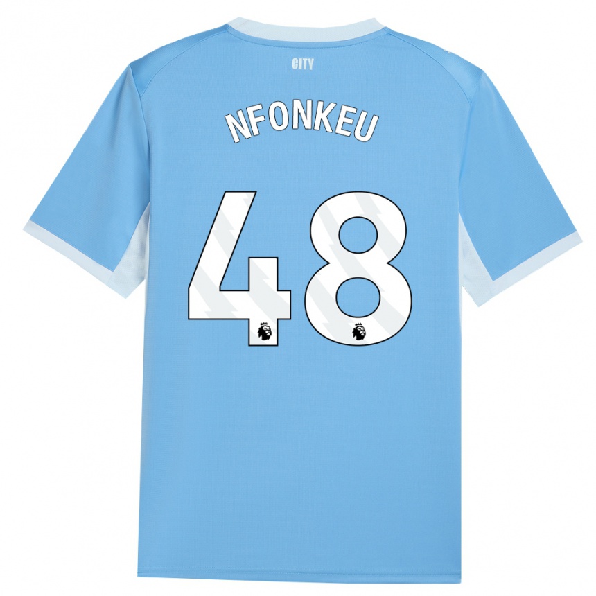 גברים כדורגל Brooklyn Nfonkeu #48 כחול שמיים בהיר לבן ג'רזי ביתית 2026/27