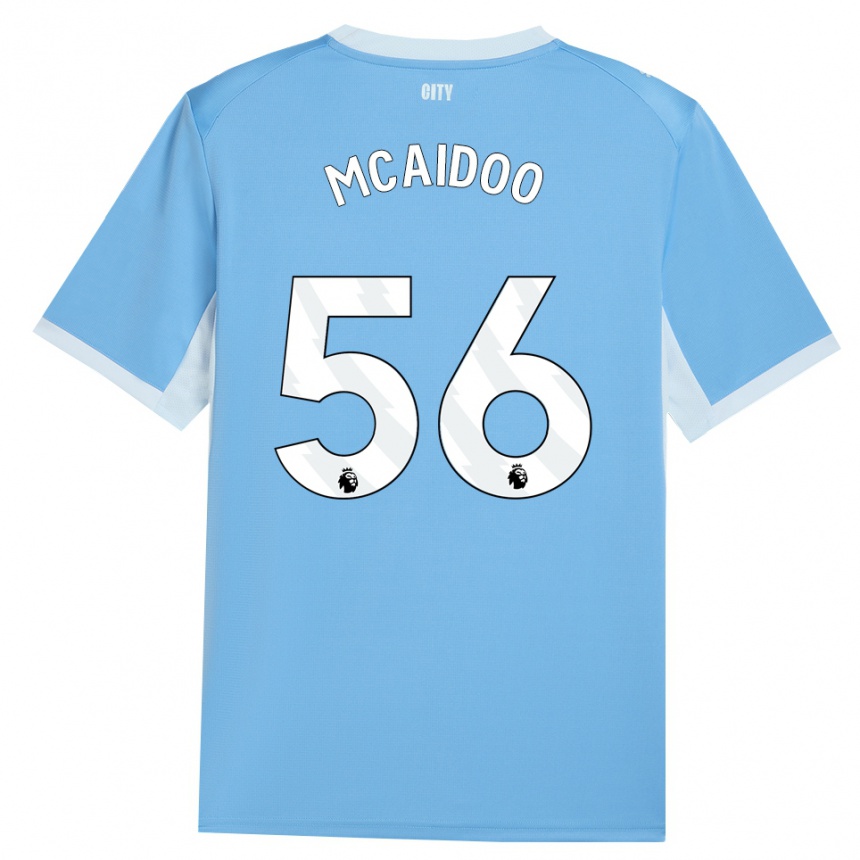 גברים כדורגל Ryan Mcaidoo #56 כחול שמיים בהיר לבן ג'רזי ביתית 2026/27