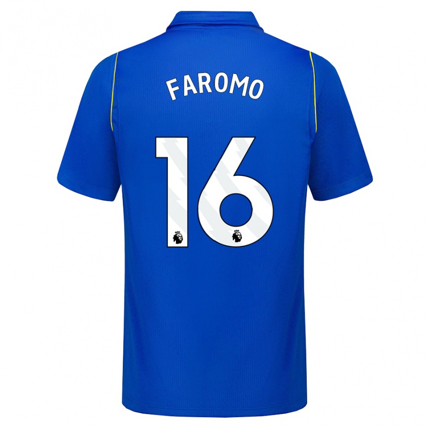 גברים כדורגל Trey Faromo #16 כחול צהוב ג'רזי ביתית 2026/27