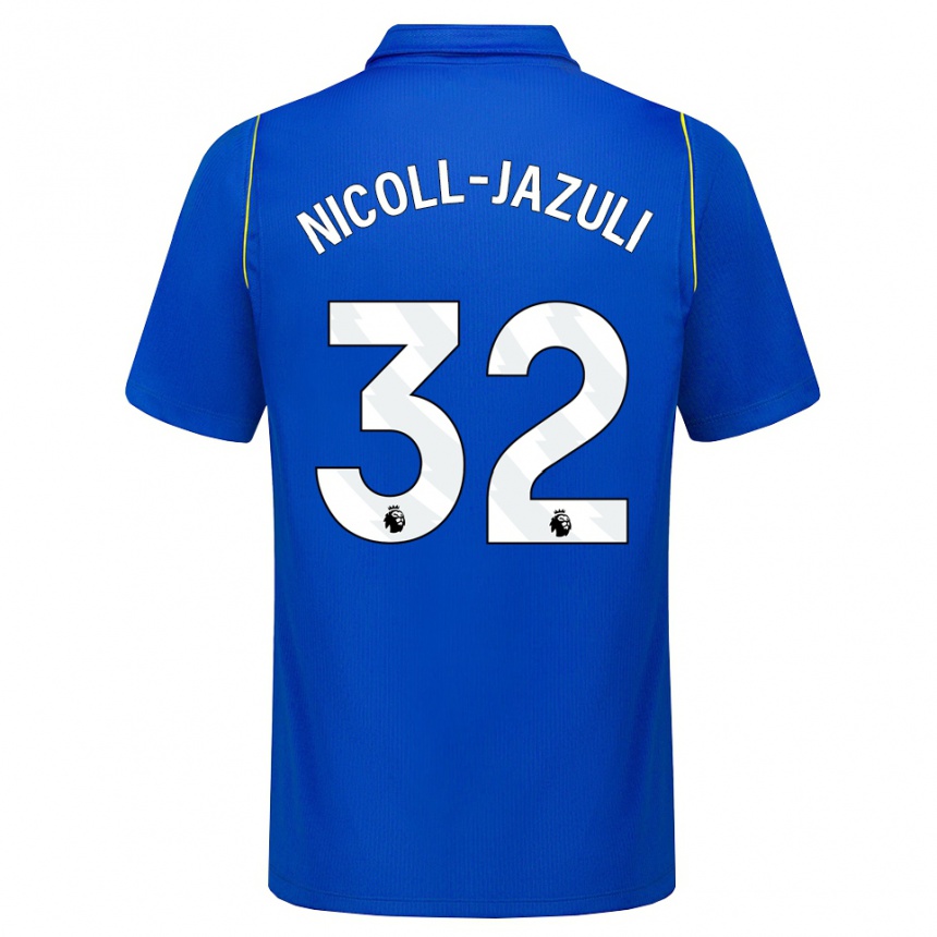 גברים כדורגל Mahdi Nicoll-Jazuli #32 כחול צהוב ג'רזי ביתית 2026/27
