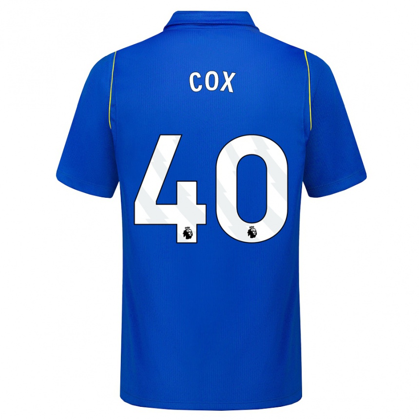 גברים כדורגל Katie Cox #40 כחול צהוב ג'רזי ביתית 2026/27