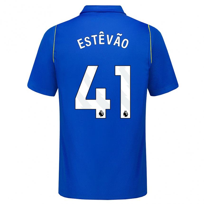 גברים כדורגל Estêvão #41 כחול צהוב ג'רזי ביתית 2026/27