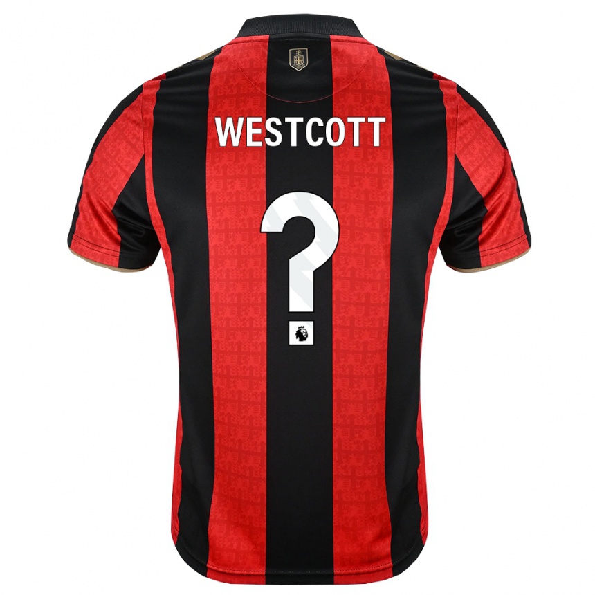 גברים כדורגל Ben Westcott #0 זהב אדום שחור ג'רזי ביתית 2026/27