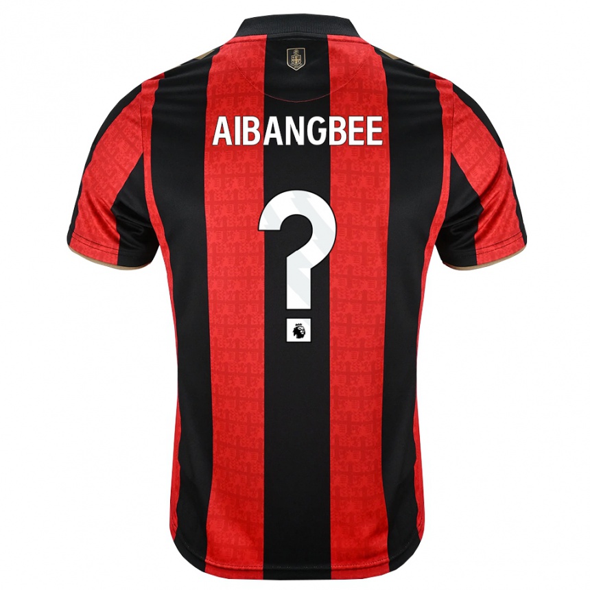 גברים כדורגל Jeffery Aibangbee #0 זהב אדום שחור ג'רזי ביתית 2026/27