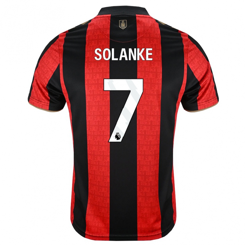 גברים כדורגל Ade Solanke #7 זהב אדום שחור ג'רזי ביתית 2026/27