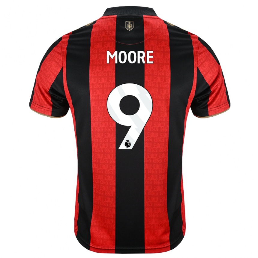 גברים כדורגל Kobel Moore #9 זהב אדום שחור ג'רזי ביתית 2026/27 גברים כדורגל Kobel Moore #9 זהב אדום שחור ג'רזי ביתית 2026/27