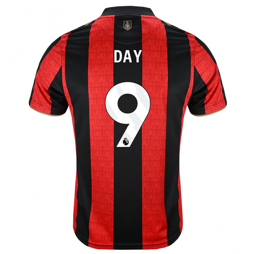גברים כדורגל Jonny Day #9 זהב אדום שחור ג'רזי ביתית 2026/27