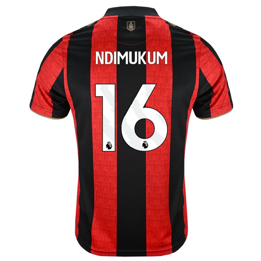 גברים כדורגל Dane Ndimukum #16 זהב אדום שחור ג'רזי ביתית 2026/27