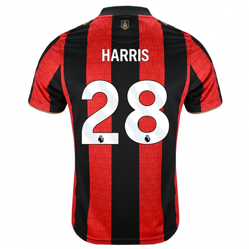 גברים כדורגל Charlotte Harris #28 זהב אדום שחור ג'רזי ביתית 2026/27 גברים כדורגל Charlotte Harris #28 זהב אדום שחור ג'רזי ביתית 2026/27