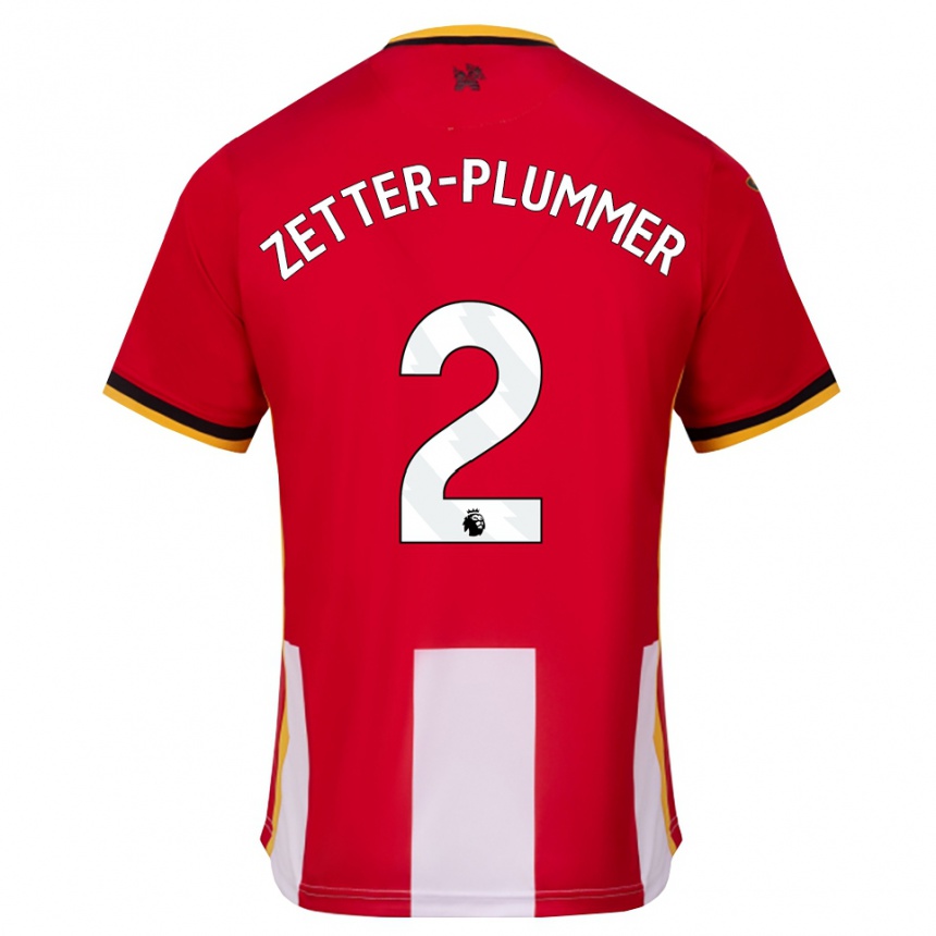 גברים כדורגל Josh Zetter-Plummer #2 צהוב שחור אדום ג'רזי ביתית 2026/27