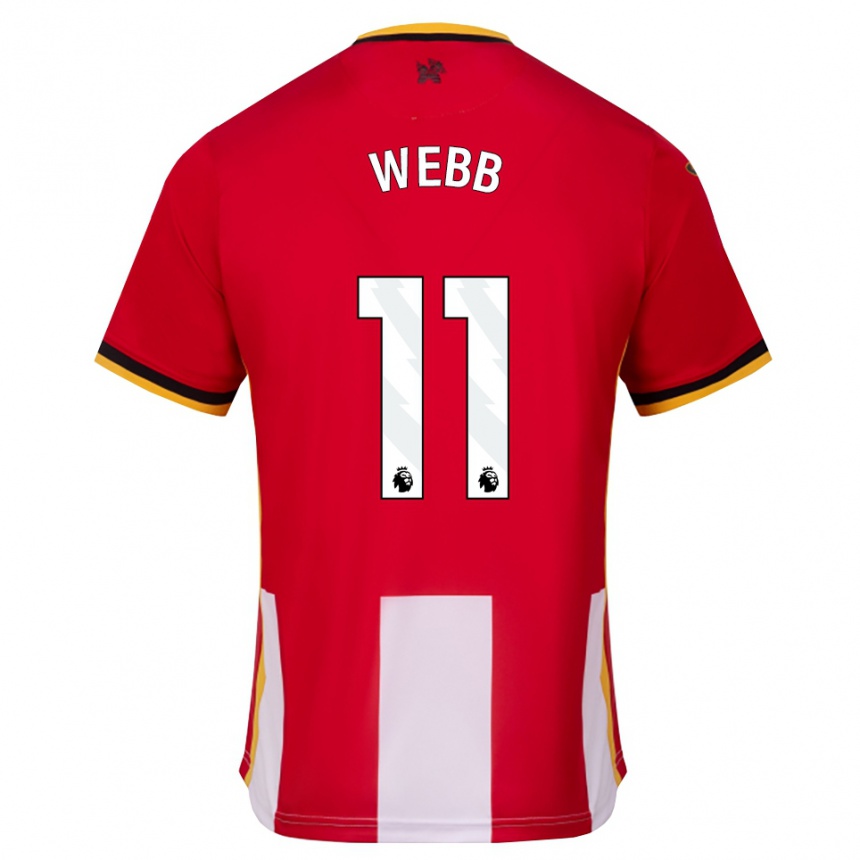 גברים כדורגל Chloe Webb #11 צהוב שחור אדום ג'רזי ביתית 2026/27 גברים כדורגל Chloe Webb #11 צהוב שחור אדום ג'רזי ביתית 2026/27