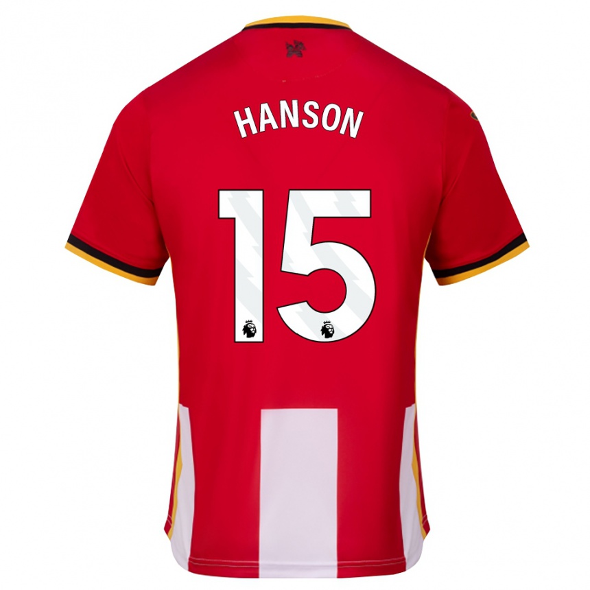 גברים כדורגל Jacob Hanson #15 צהוב שחור אדום ג'רזי ביתית 2026/27
