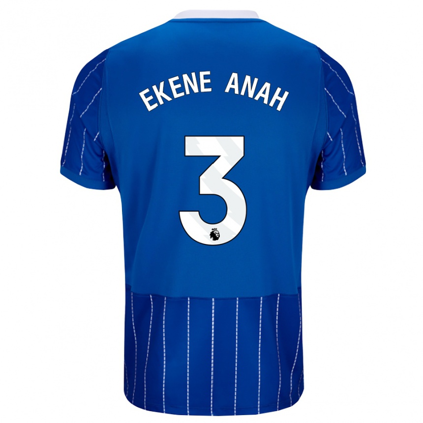 גברים כדורגל Cristiano Ekene Anah #3 כחול מדיום לבן ג'רזי ביתית 2026/27