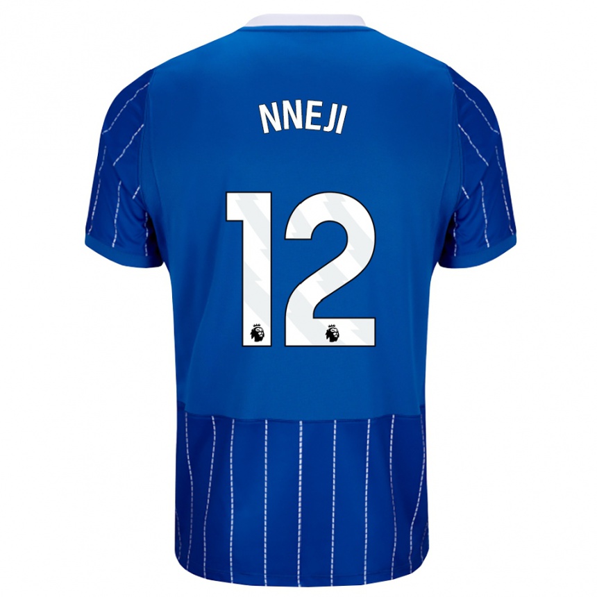 גברים כדורגל Daniel Nneji #12 כחול מדיום לבן ג'רזי ביתית 2026/27