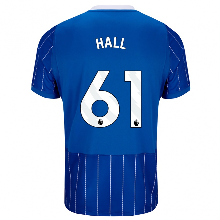 גברים כדורגל Steven Hall #61 כחול מדיום לבן ג'רזי ביתית 2026/27 גברים כדורגל Steven Hall #61 כחול מדיום לבן ג'רזי ביתית 2026/27