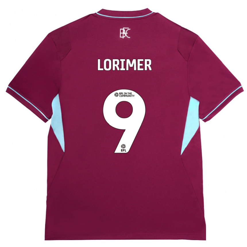גברים כדורגל Archie Lorimer #9 בורדו ירוק ג'רזי ביתית 2026/27