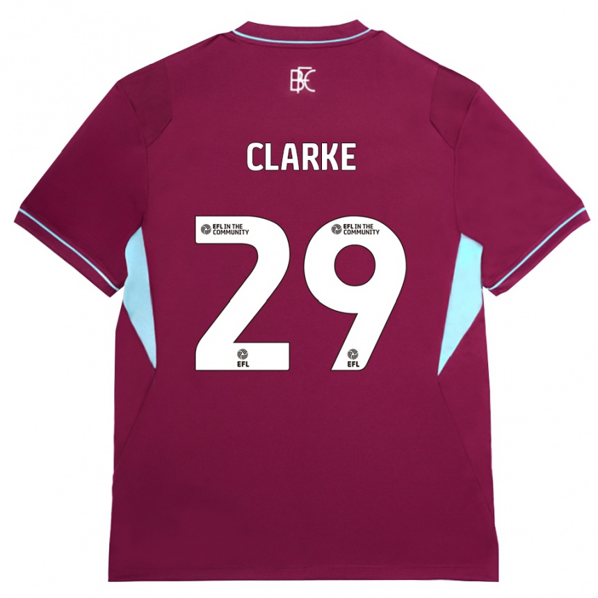 גברים כדורגל Abby Clarke #29 בורדו ירוק ג'רזי ביתית 2026/27