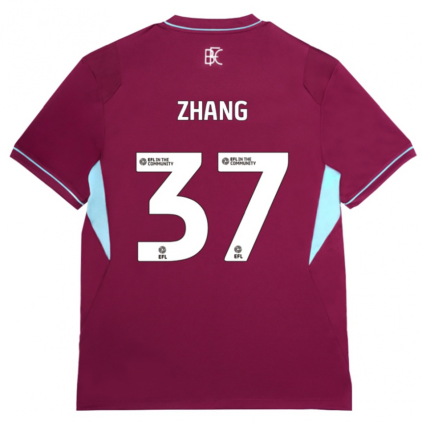 גברים כדורגל Jiaming Zhang #37 בורדו ירוק ג'רזי ביתית 2026/27
