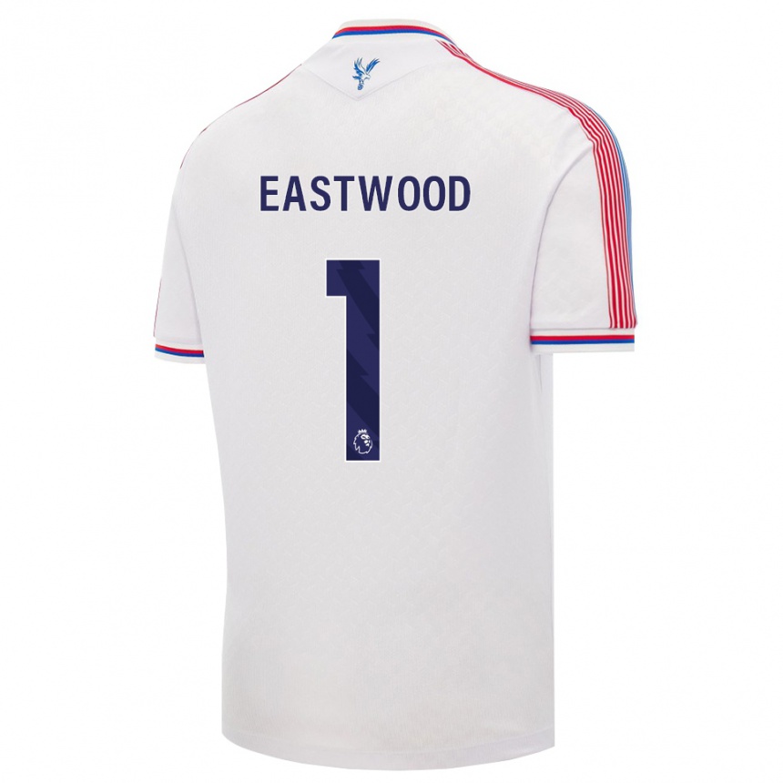 גברים כדורגל Billy Eastwood #1 לבן אדום כחול ג'רזי ביתית 2026/27