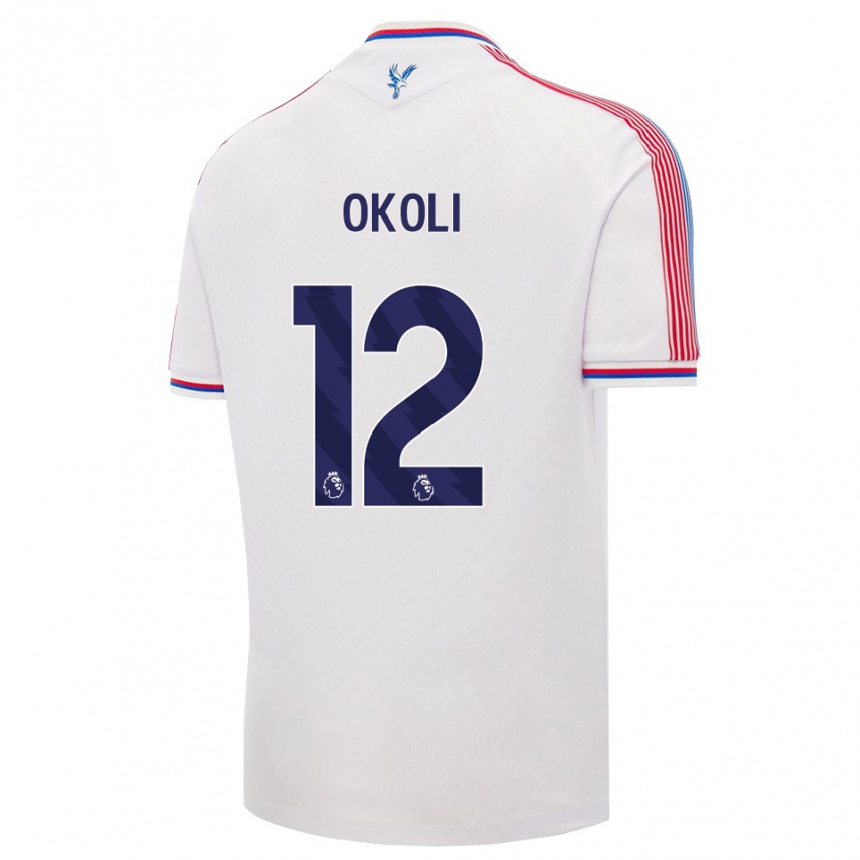 גברים כדורגל Chuks Okoli #12 לבן אדום כחול ג'רזי ביתית 2026/27