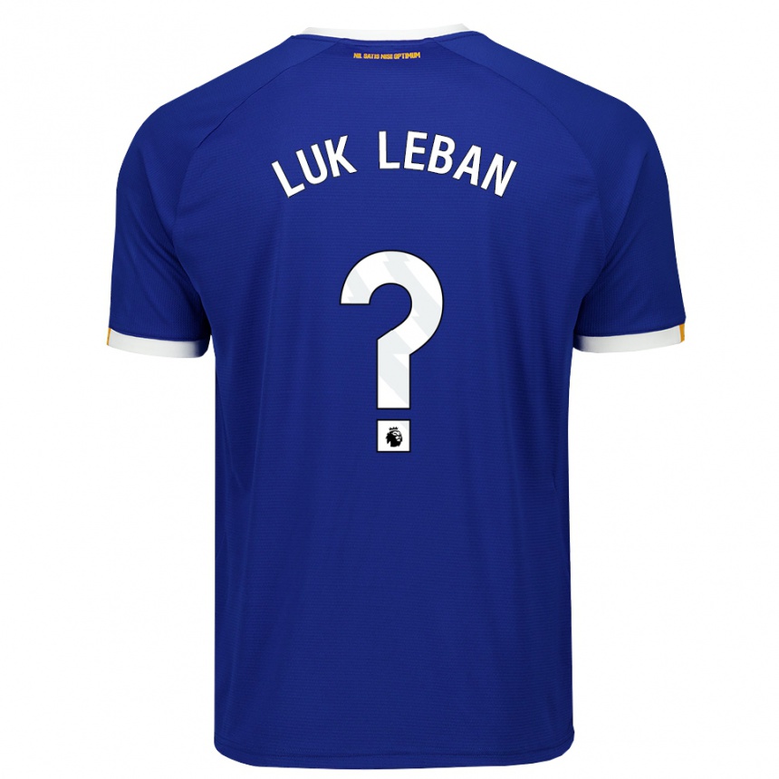 גברים כדורגל Zan Luk Leban #0 כחול לבן צהוב ג'רזי ביתית 2026/27