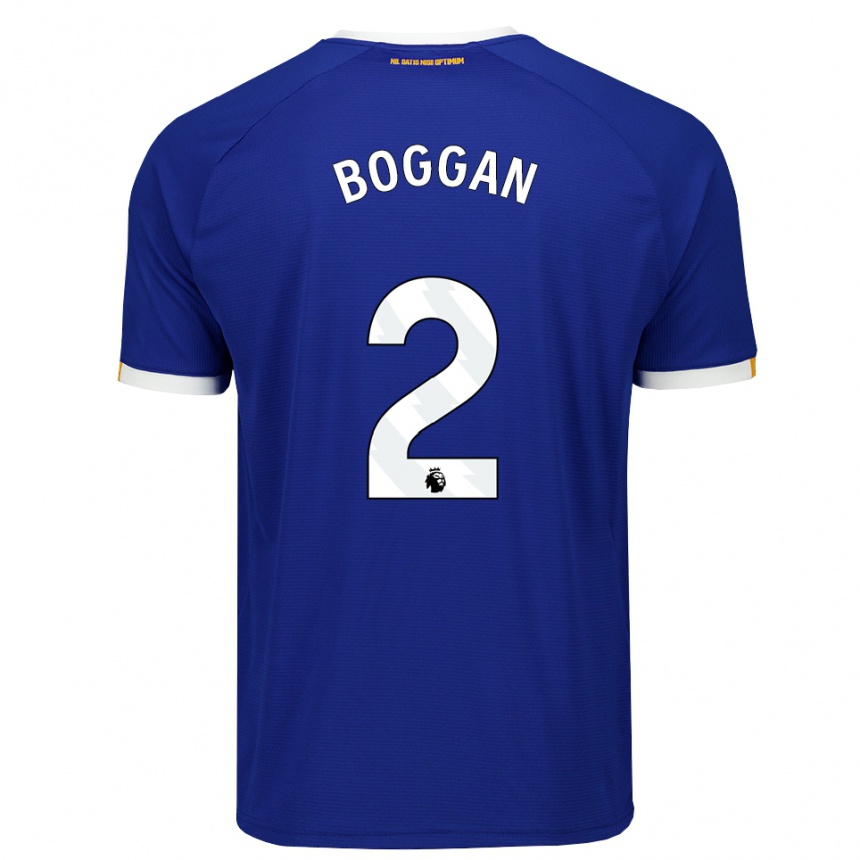גברים כדורגל Francis Boggan #2 כחול לבן צהוב ג'רזי ביתית 2026/27