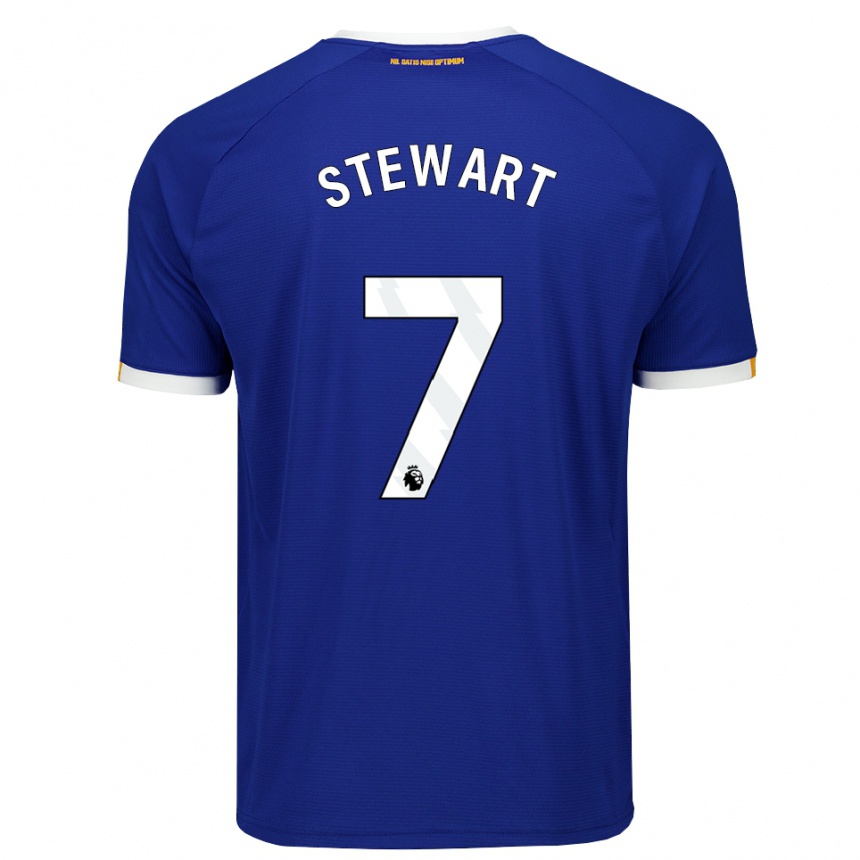 גברים כדורגל Charlie Stewart #7 כחול לבן צהוב ג'רזי ביתית 2026/27 גברים כדורגל Charlie Stewart #7 כחול לבן צהוב ג'רזי ביתית 2026/27