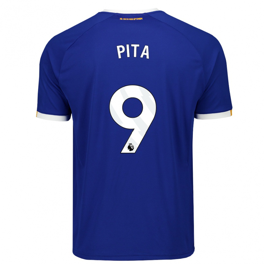 גברים כדורגל Shea Pita #9 כחול לבן צהוב ג'רזי ביתית 2026/27