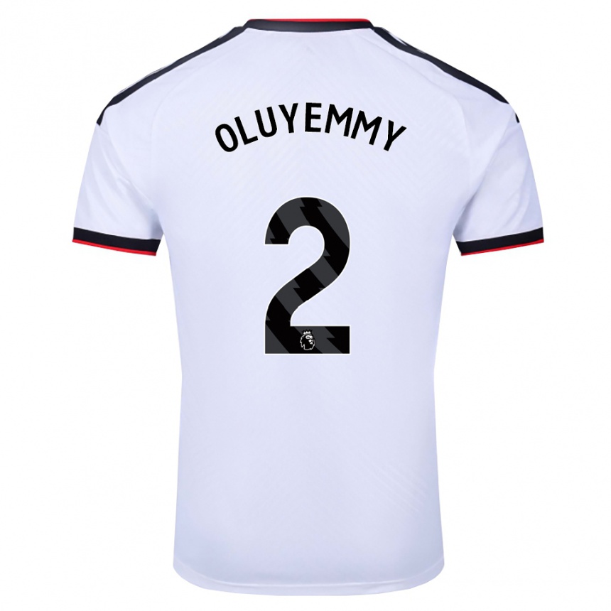 גברים כדורגל Benjamin Oluyemmy #2 לבן שחור אדום ג'רזי ביתית 2026/27