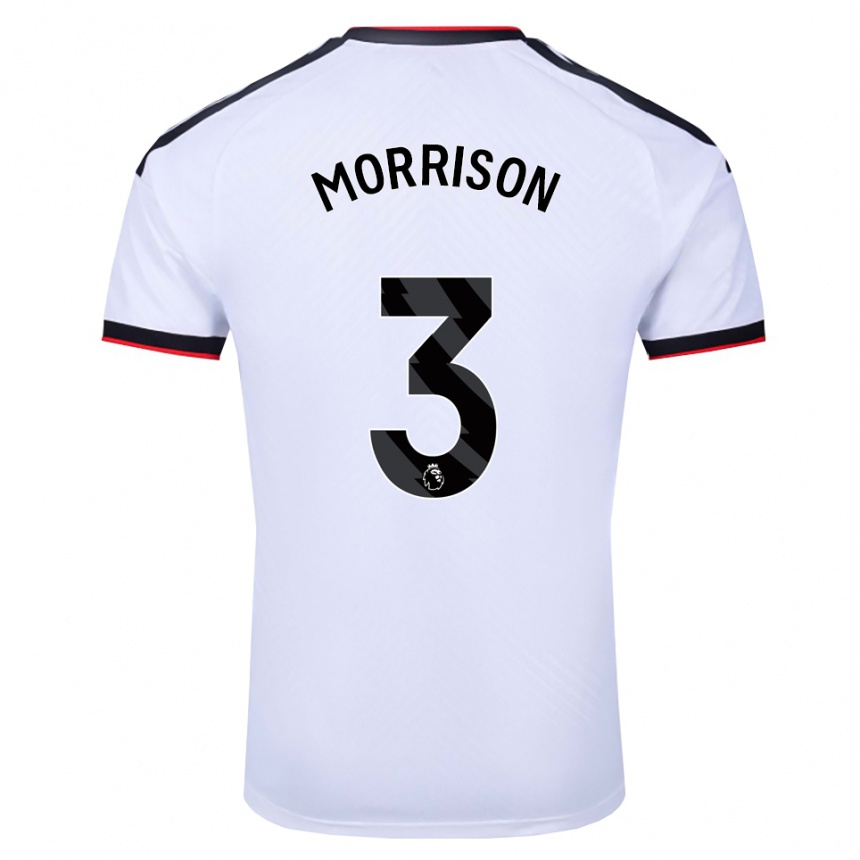 גברים כדורגל Kymarley Morrison #3 לבן שחור אדום ג'רזי ביתית 2026/27