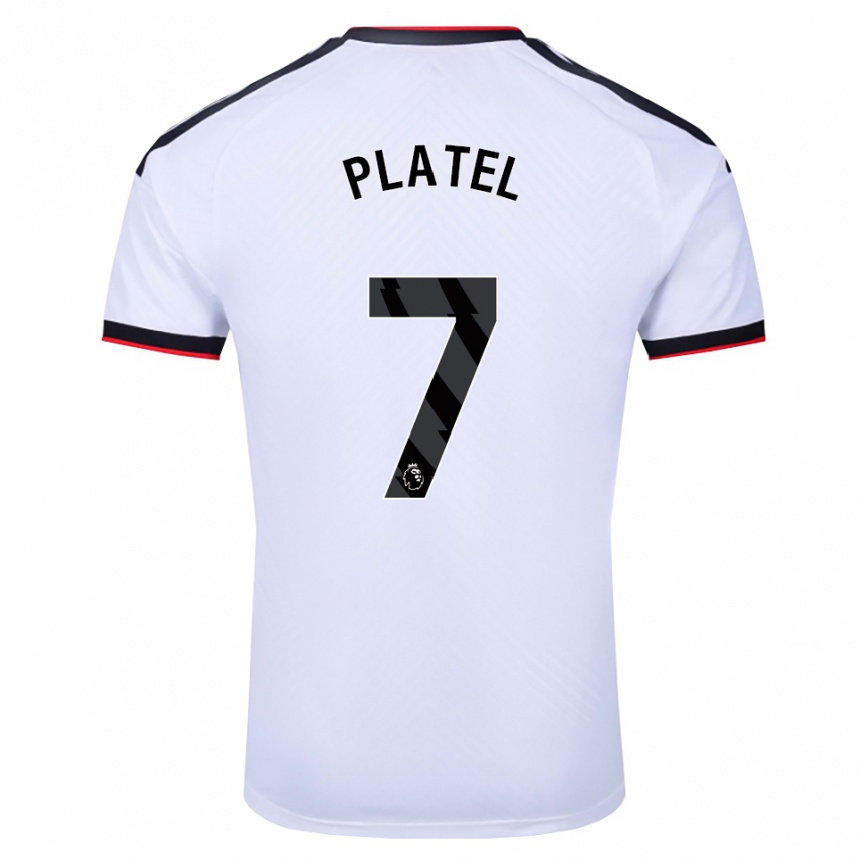 גברים כדורגל Harley Platel #7 לבן שחור אדום ג'רזי ביתית 2026/27